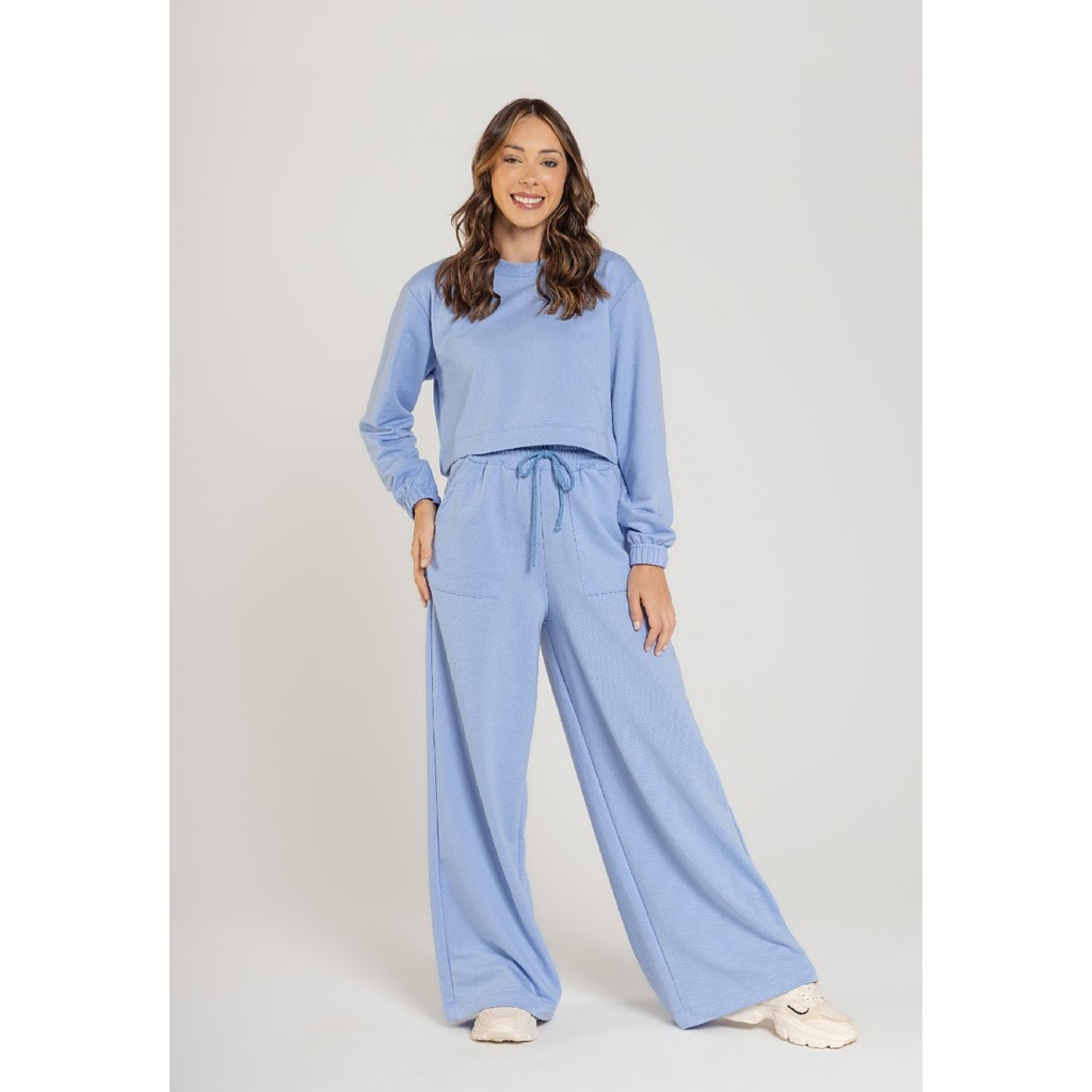 Calça Feminina Moletom sem Felpa Just Basic