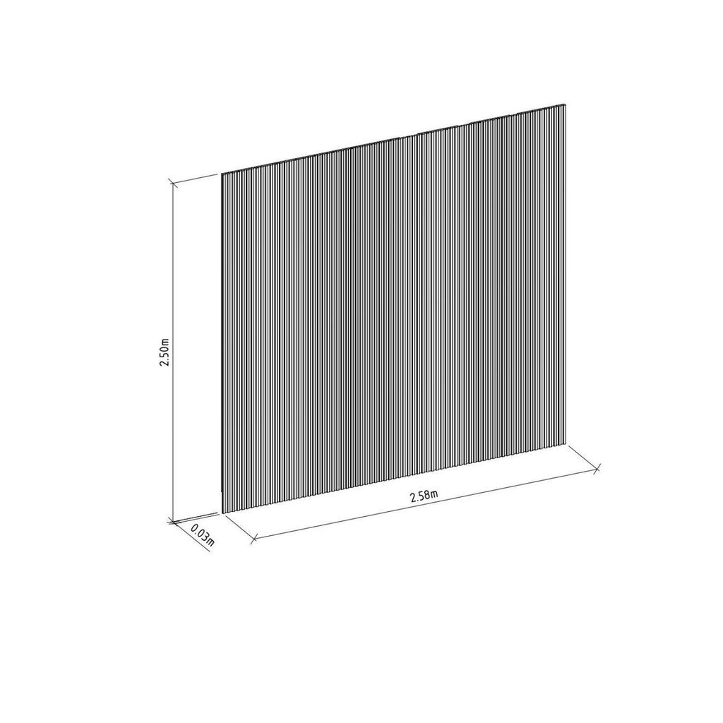 Painel Ripado Modular 2,50x2,58cm (6,45m²) Marrom/Nature Fosco Linea Brasil 6.45 · foto 2