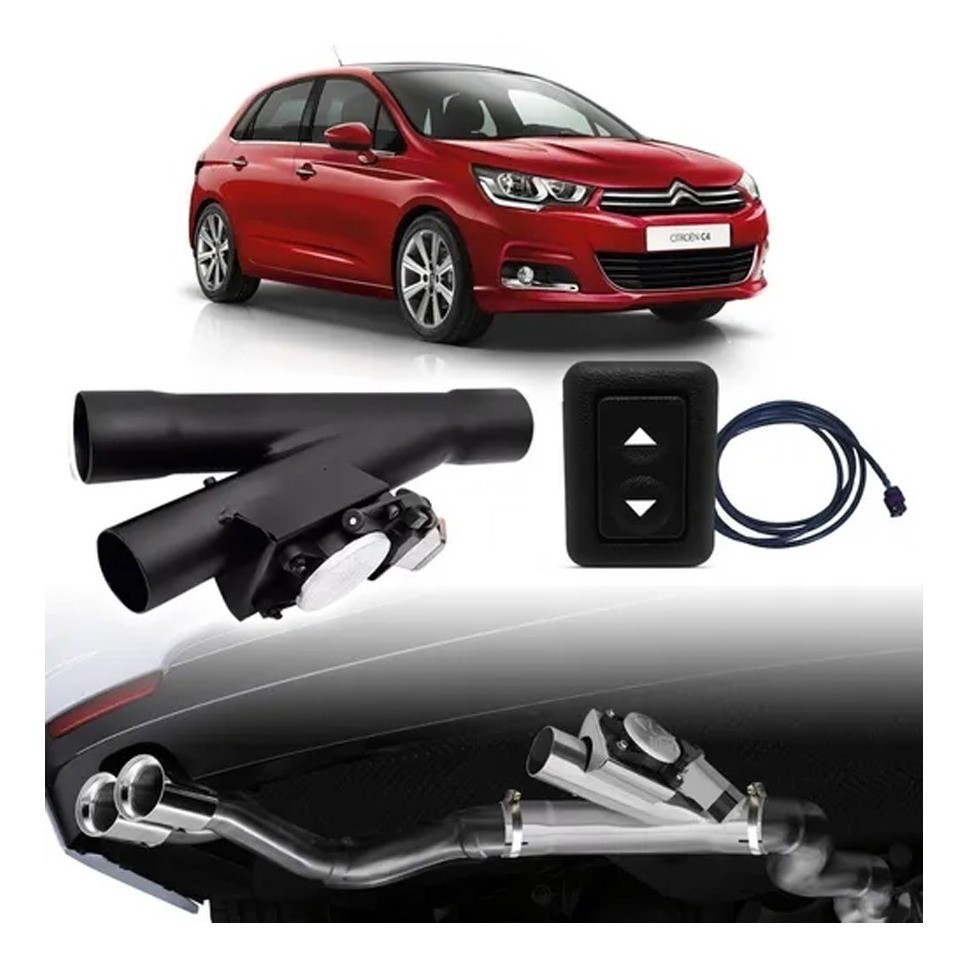 Difusor Escapamento Universal Carbono Botão Citroen C4 2P