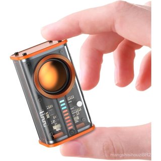 Caixa de Som Bluetooth Sem Fio Transparente, Mini Caixa de Som Portátil com Luzes LED Coloridas, Som Estéreo TWS, Pequen