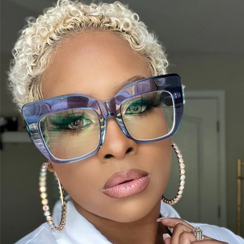 Armações de óculos de grau femininas, óculos vintage. Armações de lentes planas modernas, estilo europeu e americano, óc