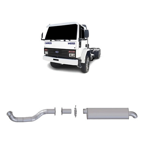 Escapamento Ford Cargo 1422...4031 Motor Cummins 8.3 Litros