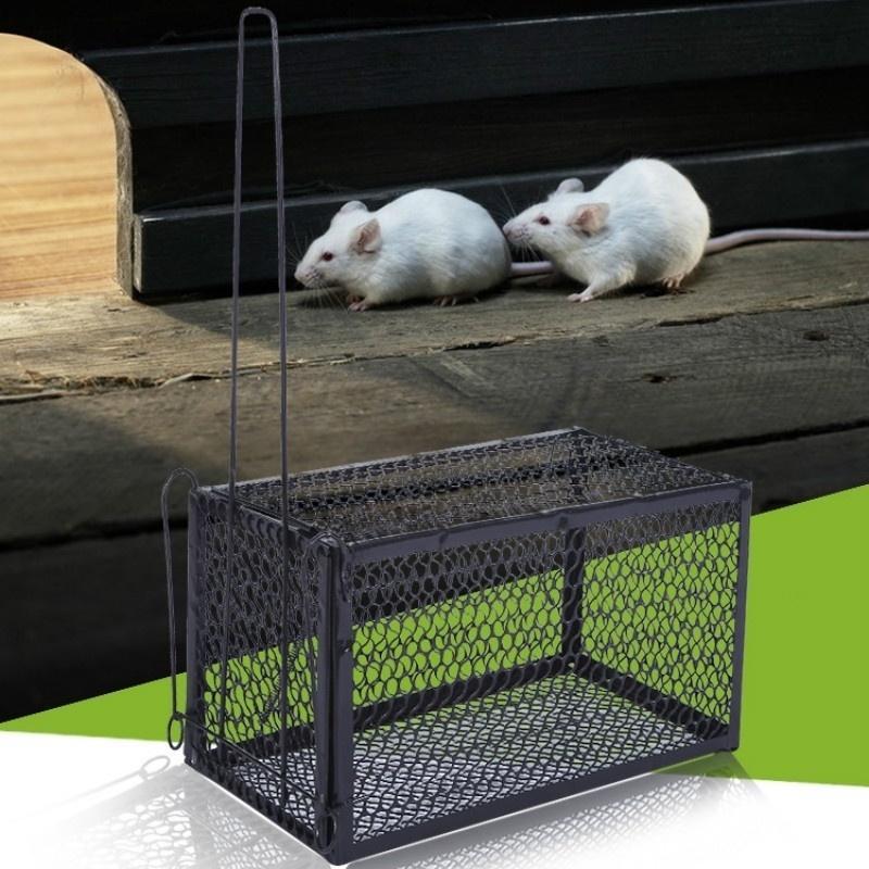 Inteligente Auto-Travamento Ratoeira Seguro Firme Ferro Net Doméstico Mouse Catcher Metal Reutilizável Humano Interior A