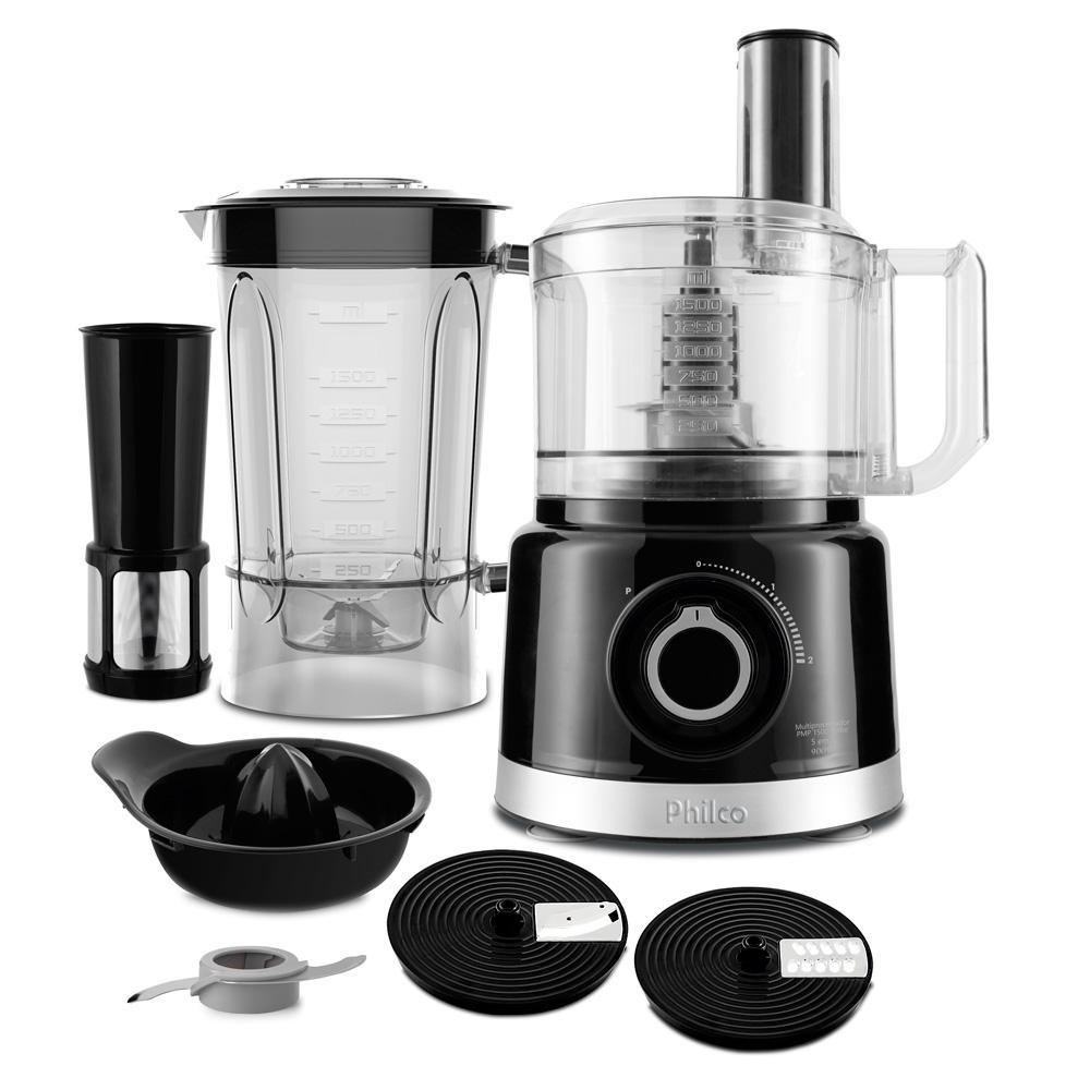 Multiprocessador com Liquificador e Espremedor Philco PMP1500P Turbo Preto 220V em Oferta na Shopee