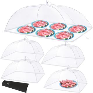 Capas para Alimentos Anpro para Uso Externo - 1 Extra Grande (40"x25") + 4 Grandes (17"x17") Tendas de Malha para Alimen