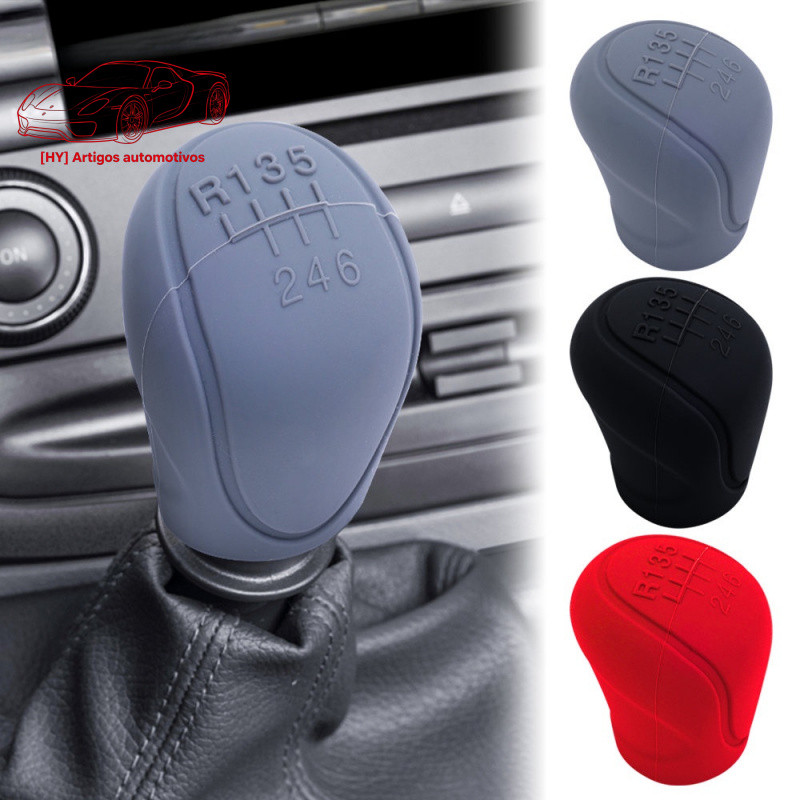 Capa de Silicone para Manopla de Câmbio Manual, 6 Velocidades, Antiderrapante, Acessórios para Interior de Carro