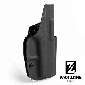 Coldre 30-30 Canhoto Pistola Glock G43 com Red Dot Porte Velado Kydex Preto