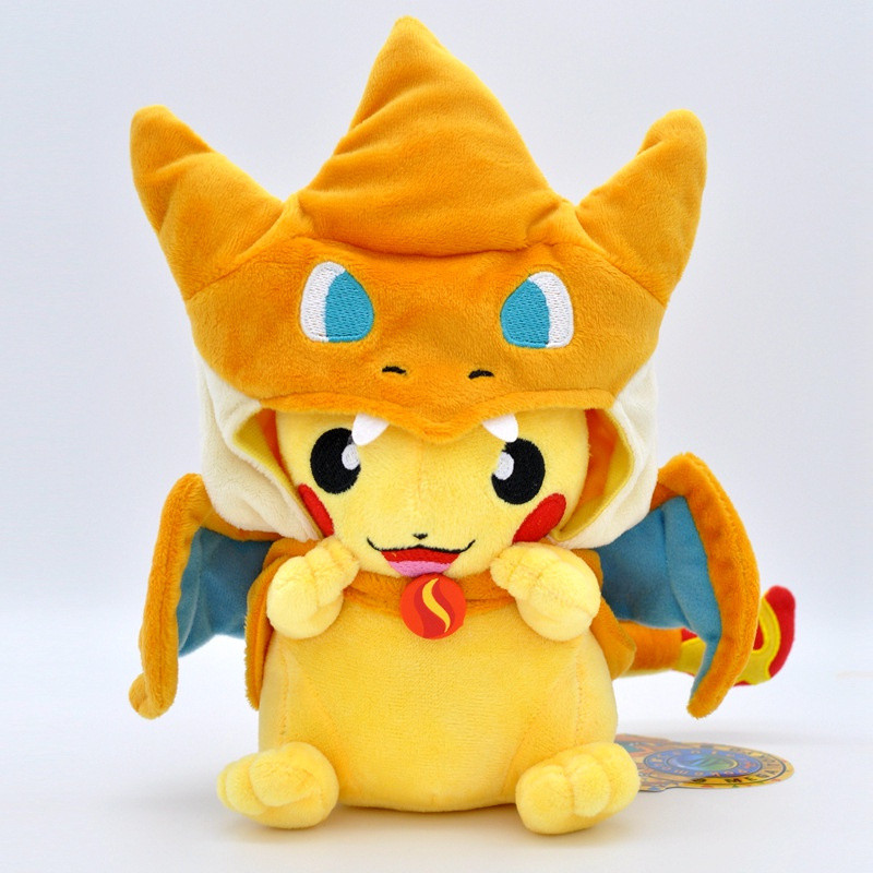MG-Novo Pokemon Pikachu Com Pelúcia De Chapéu Charizard 9 Boneca De Macia