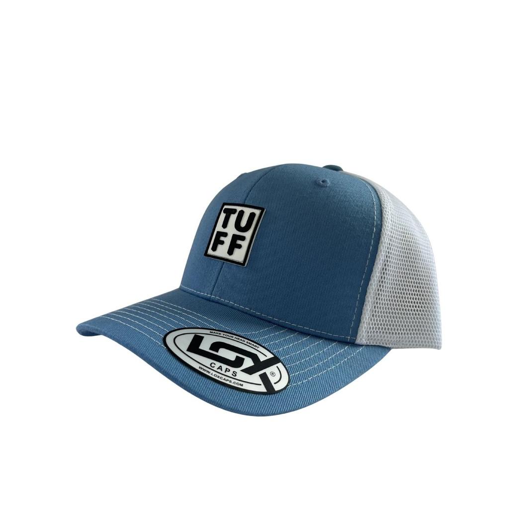 Boné Tuff Azul Claro -Tela Branca-Logo Branco e Preto CAP-9046-100