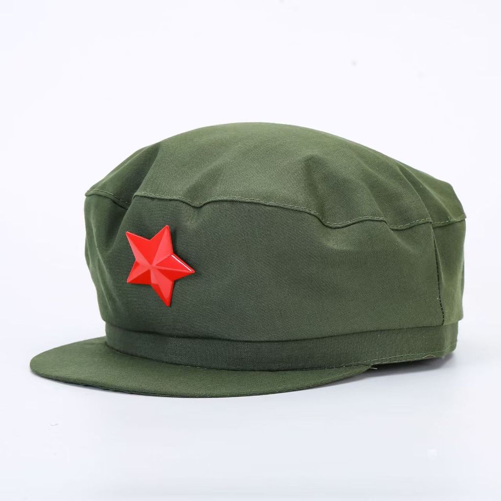 Lei Feng boné vermelho exército vermelho guarda boné crianças desempenho estrela de cinco pontas liberação boné velho so