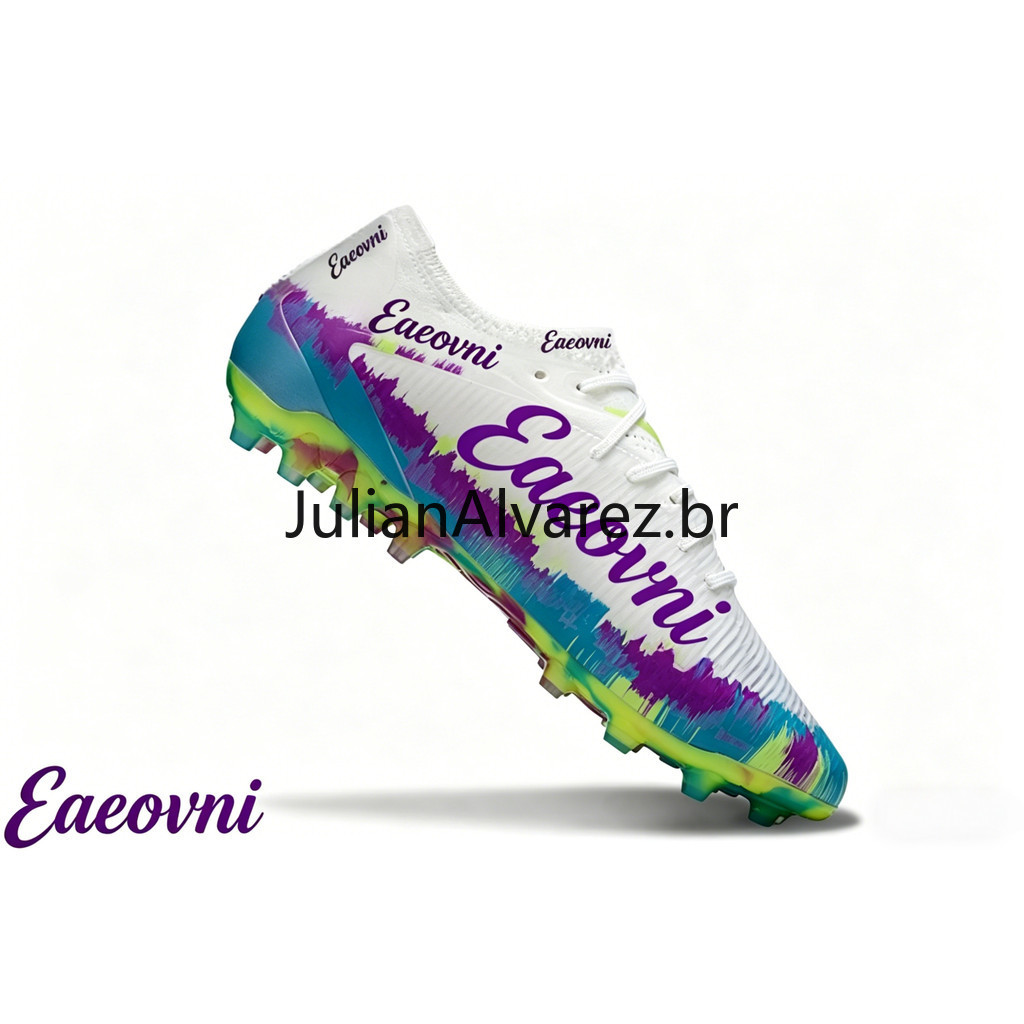 042641 Eaeovni Tênis Masculino Sapatos De Futebol Botas Feminino Chuteiras Campo AG Bege Baixo Topo