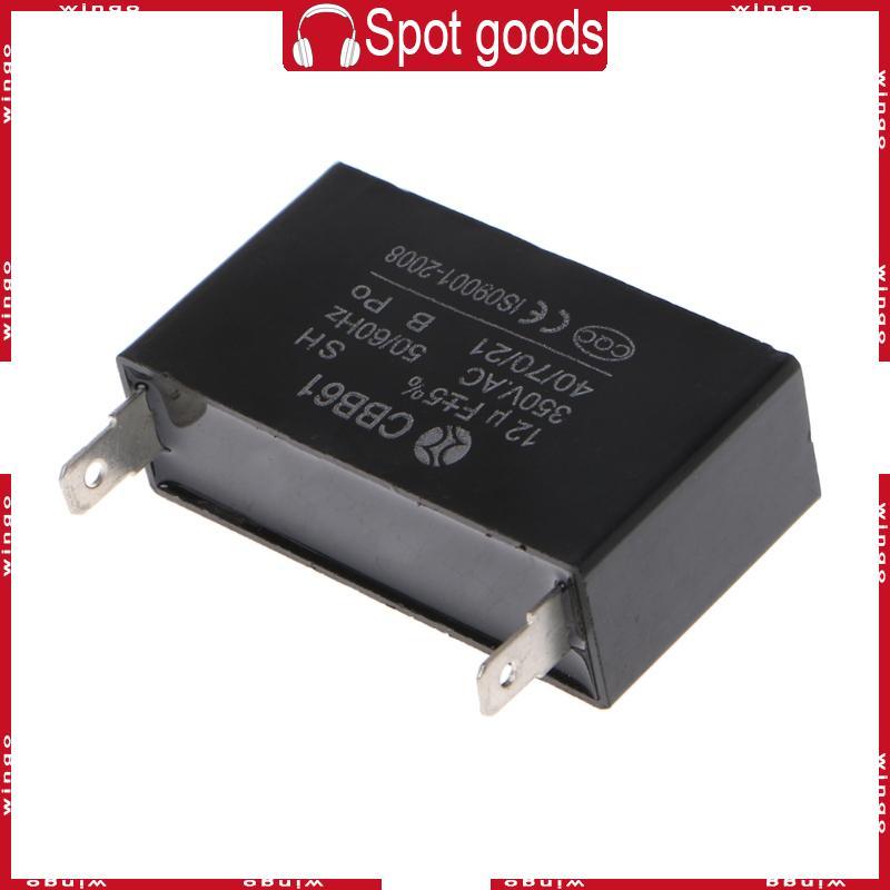 WIN Black 12uF Gerador Capacitor CBB61 12uF 50 60Hz 350VAC Motor Ventilador