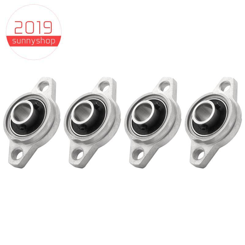 [Bestseller S] 4 Unidades KFL001 12mm Liga De Zinco Autoalinhante Bloco De Travesseiro Rolamento De Flange Caixa De Rômb
