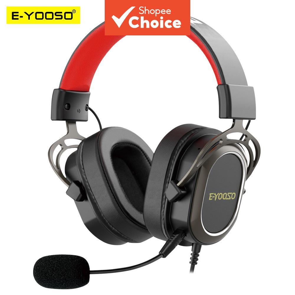 E-YOOSO H2722D Fones De Ouvido Com Fio De 3.5 Mm Surround Sound Gaming Headset Microfone Computador PC Laptop Para PS4 S