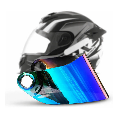 Viseira Capacete Mixs Fokker Camaleao Espelhada Colorida Colorida