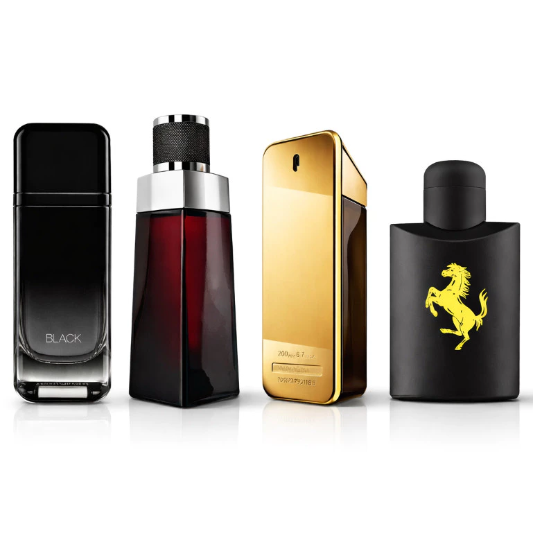 Perfumes Masculinos Combo 4 Importados Aroma Sofisticado Alta Performance e Refil Econômico