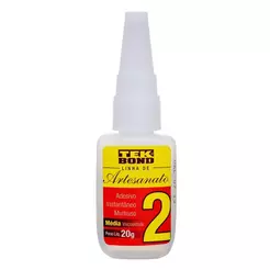 Cola de artesanato nr2 média viscosidade com 20g Tekbond
