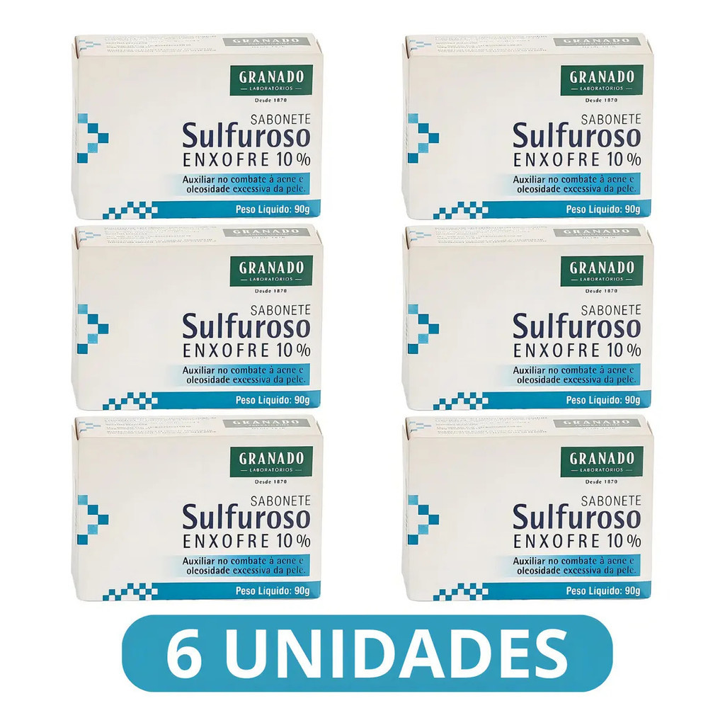 Sabonete Granado Sulfuroso Enxofre - 6 Unidade - 90 G