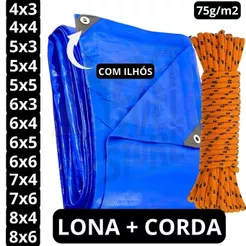 Corda 10m + Lona 4x3 4x4 5x3 5x4 5x5 6x3 6x4 6x5 6x6 7x4 7x6 8x4 10x4 Piscina Construção Impermeável