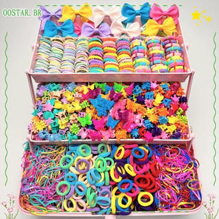 Faixas De Cabelo Para Meninas OOSTAR , Conjunto De Acessórios Coloridos De Alta Elasticidade , Grampos Sem Danos