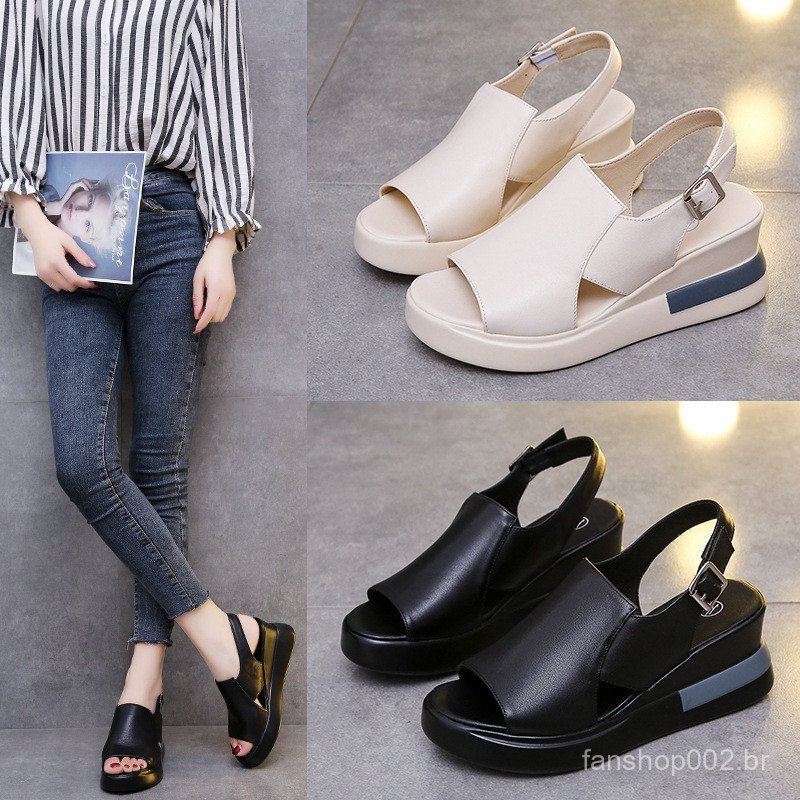 2024 Sandália De Verão Confortável Plataforma Feminina/Chinelo Feminino