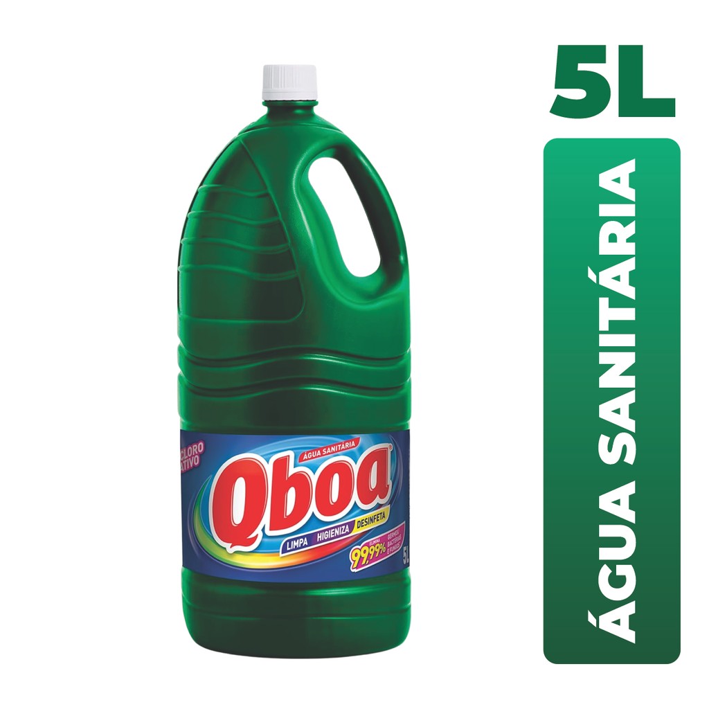 Água Sanitária Qboa 5 Litros Original Cloro Ativo Limpeza Pesada