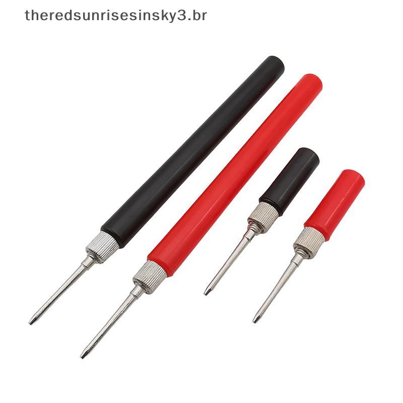 TSBR 2MM Mola Teste Elétrico Sonda Ponta Gancho Fio Conector De Sem Solda Leva Pino Para Multímetro Digital Multi Medido