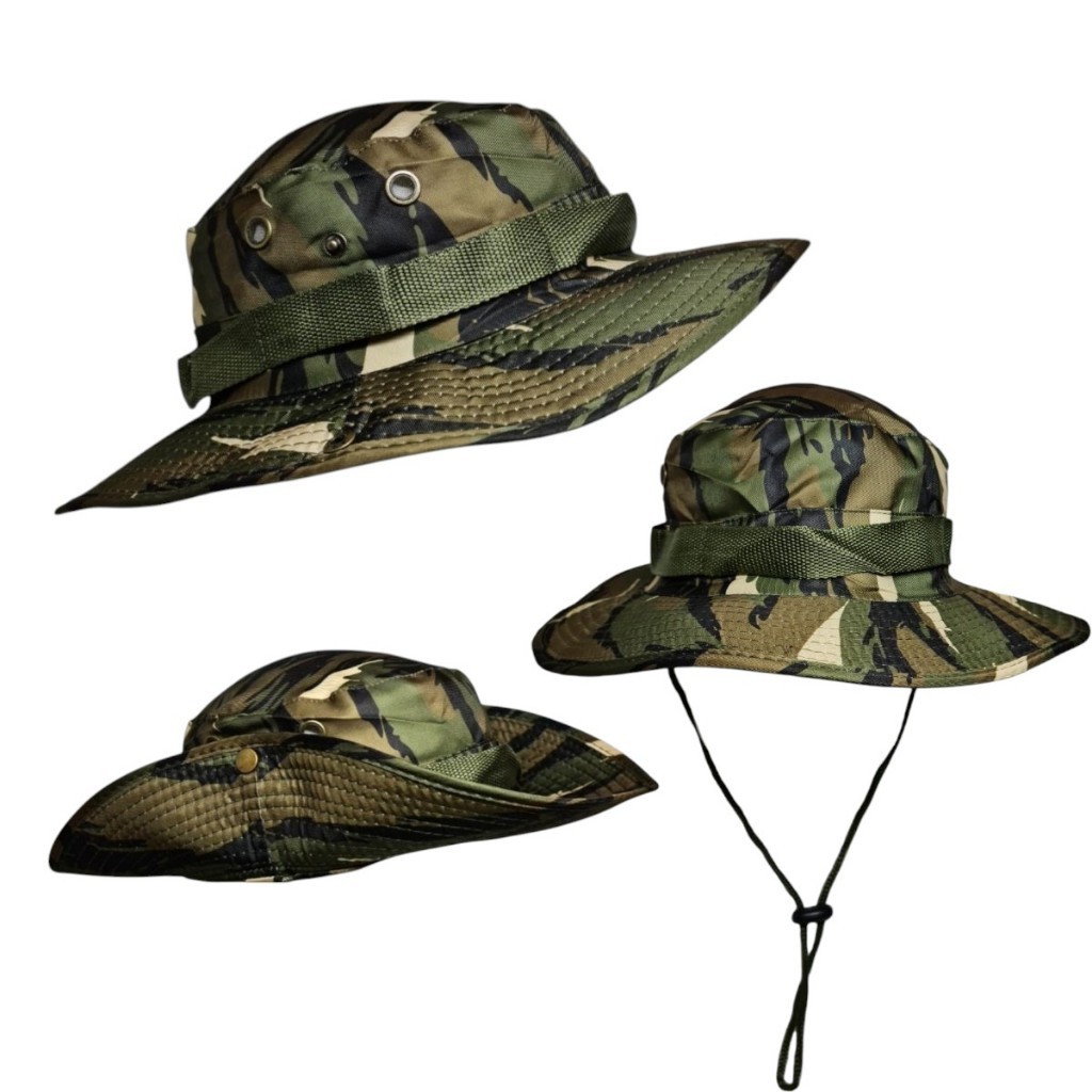 Chapéu militar tático camuflado chapéu pescador Camping Pesca unisex Bucket