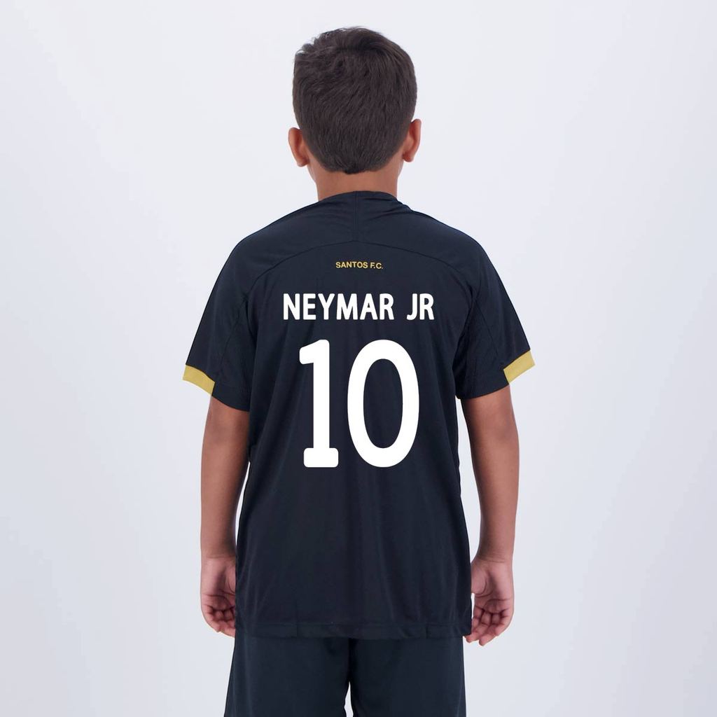Camisa Santos User Infantil Preta 10 Neymar Jr