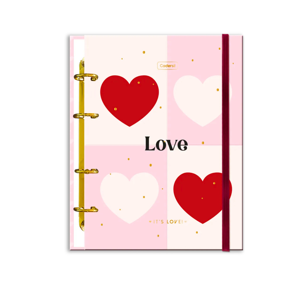 Caderno Argolado Colegial 80fls it's Love - CADERSIL