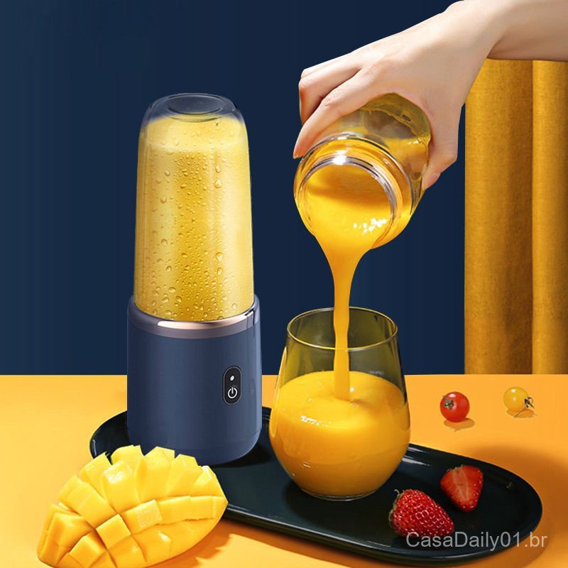 Copo Liquidificador Portátil Recarregável Personalizado, Multifuncional para Uso Doméstico, Liquidificador de Sucos N1AG