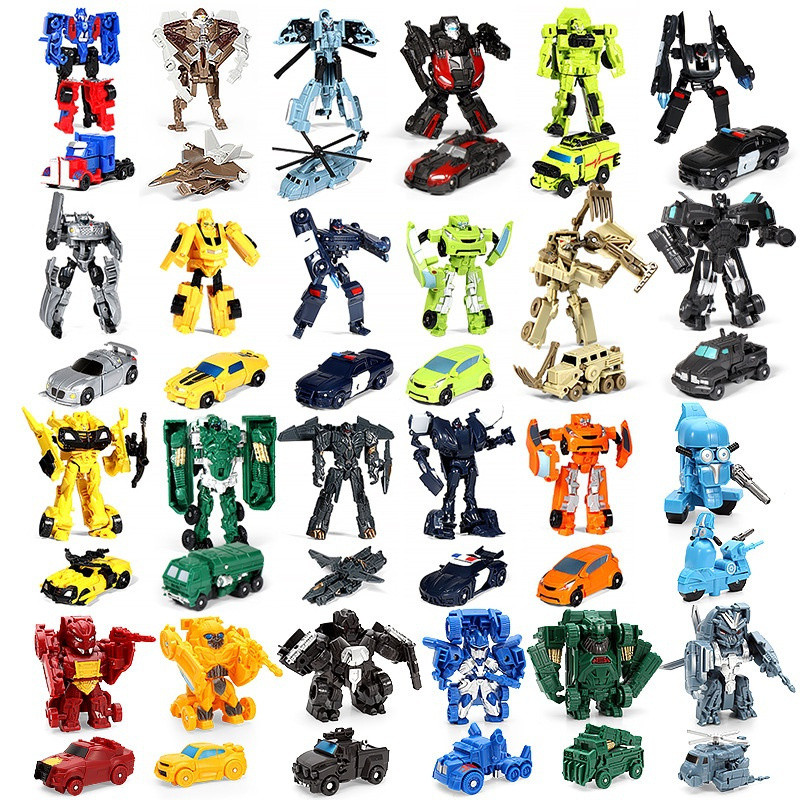 Mini Transformers Brinquedos Optimus Prime Robô Carro Crianças DIY Ação Número ZTVZ