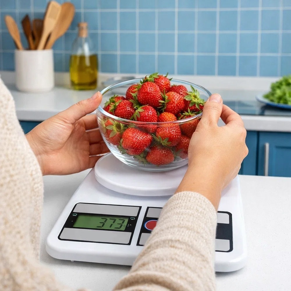 Balança Digital de Cozinha 10kg Alimentos Produtos Grãos Precisão Peso