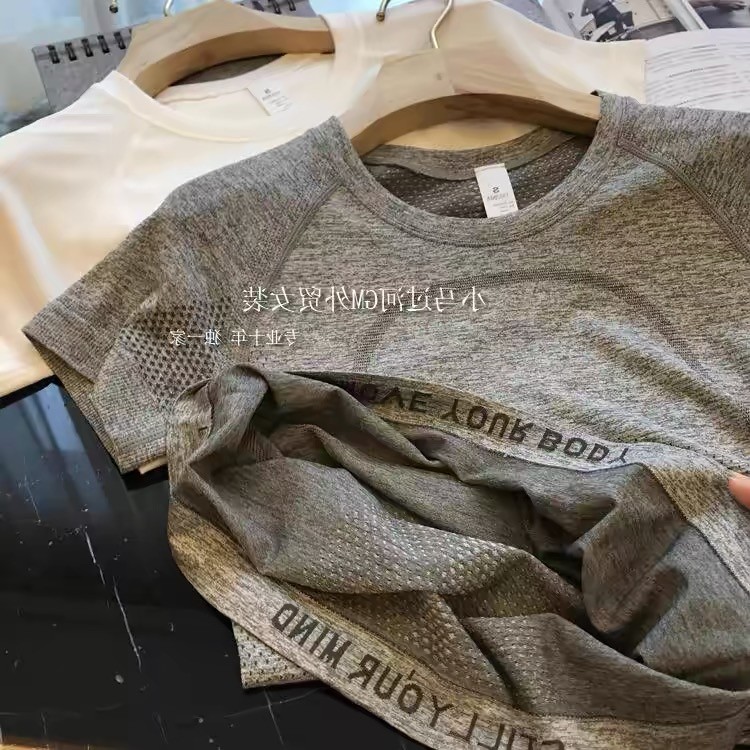 Golpe de produtos Niu X!Senhoras Menstrual iodo cor sólida esportes estiramento Yoga secagem rápida manga curta camiseta