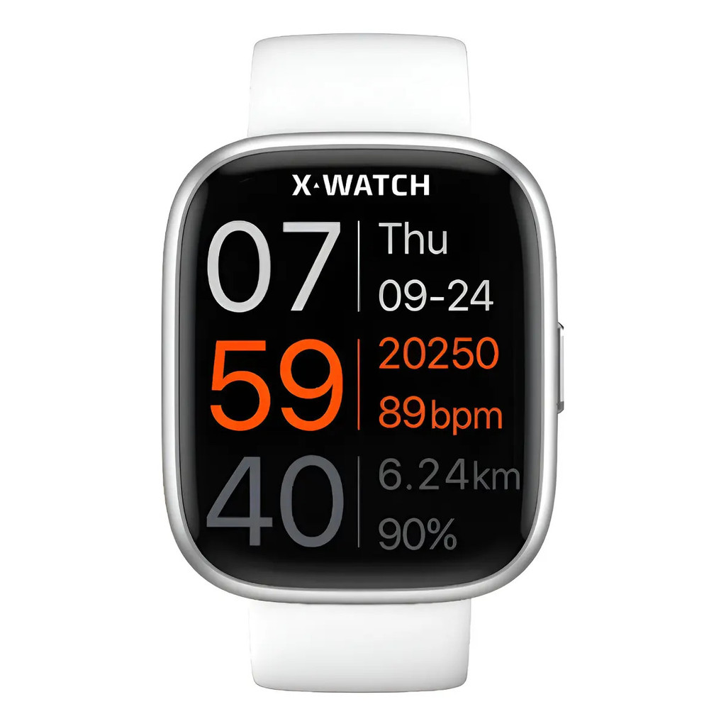 Relógio Inteligente X-watch Ios Android Bluetooth Prateado Prateado Branco