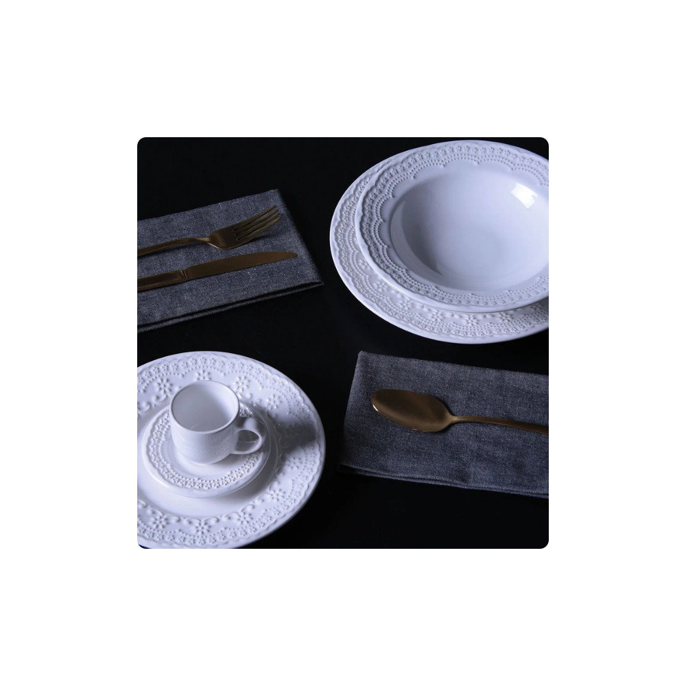 Aparelho De Jantar 20 Peças Madeleine Branco Porto Brasil — imagem 2 de 2