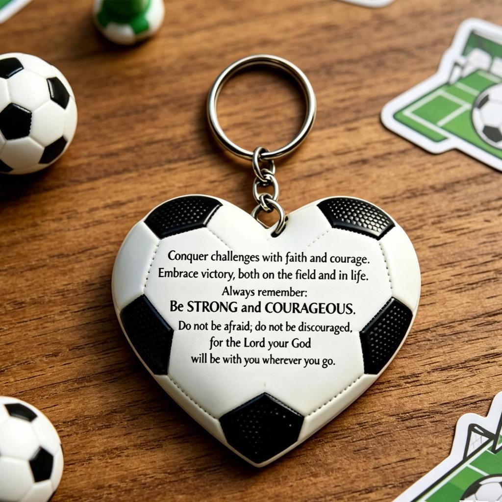 Chaveiro De Futebol Em Formato De Coração " Alívio No Jogo " , Um Pingente Requintado De . xurit3br