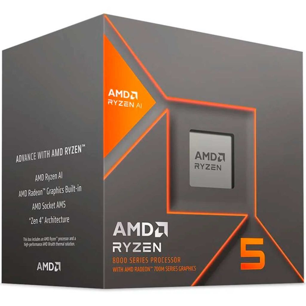 Processador AMD Ryzen 5 8600G 4.3GHz (5GHz Turbo) AM5 Cache 22MB DDR5 Vídeo Integrado AMD Radeon 760M - 100-100001237BOX