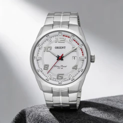Relógio Orient Masculino Mbss1382 S2sx Prateado Branco Prateado Branco