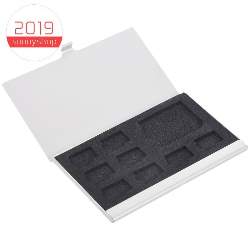 [Bestseller S] 9 Micro-SD/Suporte De Armazenamento De Cartão De Memória Caixa Protetora De Metal 8 TF E 1