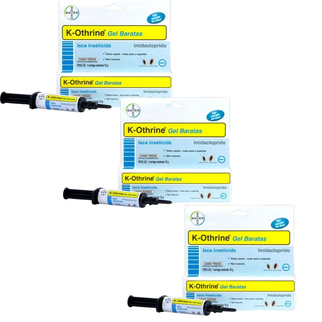 3 K-othrine Baratas Gel 10g Inseticida Isca Controle Baratas