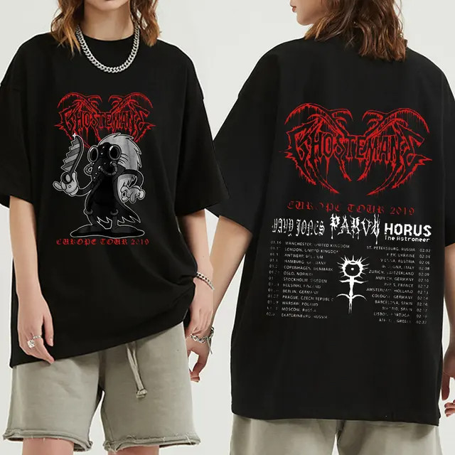 [Camiseta Premium em Algodão Puro]SISI Ghostemane Unissex Blusa Estilo Heavy metal Eric Whitney T-shirt Algodao