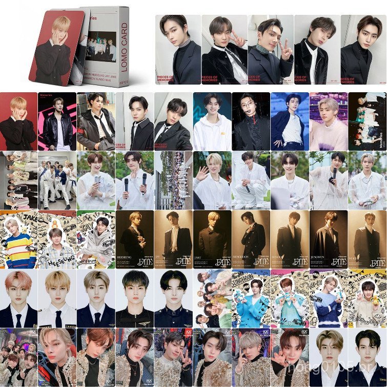 50-55pcs/set EN-HYPEN 2023 World Tour FATE DARK BLOOD Memórias : Passo 2 Photocard Álbum Cartaz Holograma Laser Cartões 
