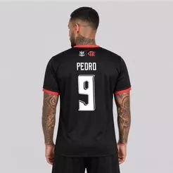 Camisa Flamengo Emoção Vermelha e Preta 9 Pedro
