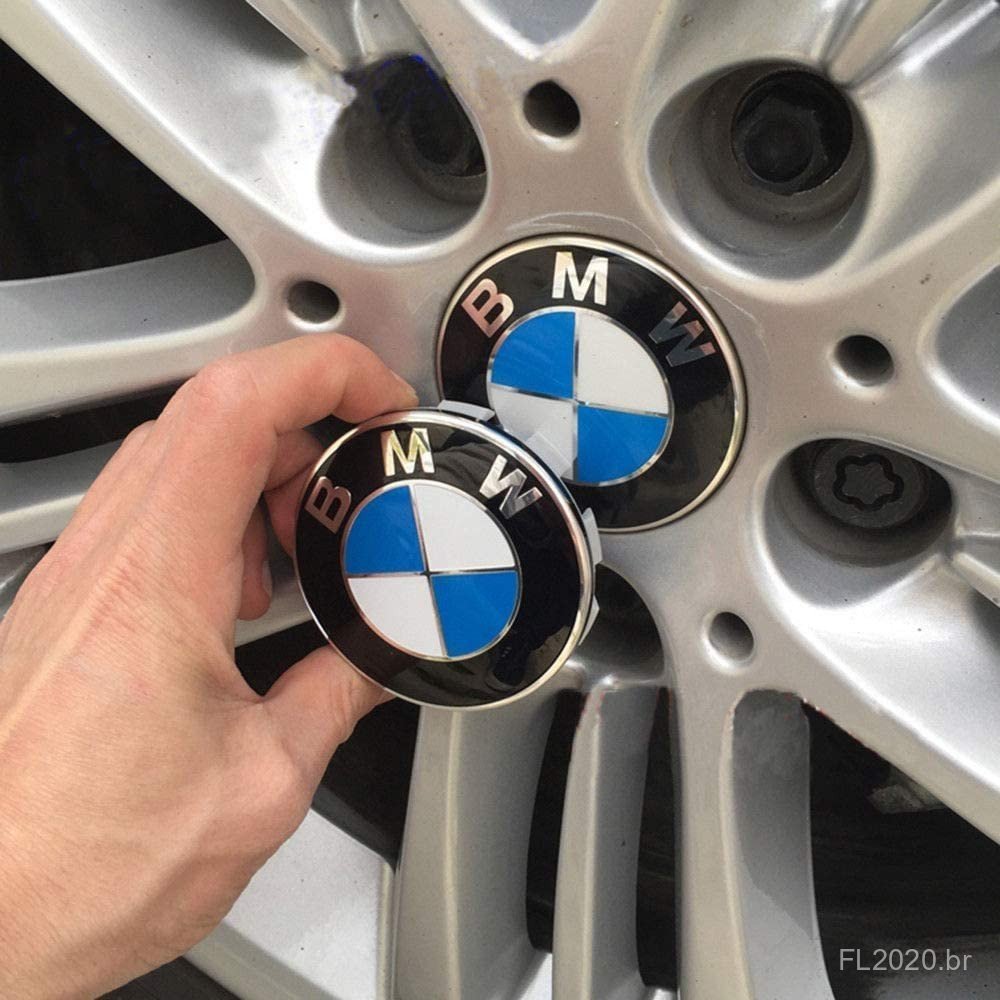 [4 Peças de Tampas de Centro de Roda de Carro de 56mm e 68mm para BMW E87 E30 E36 E46 E90 E91 E92 F34 G20 E60 E61 G30 E3