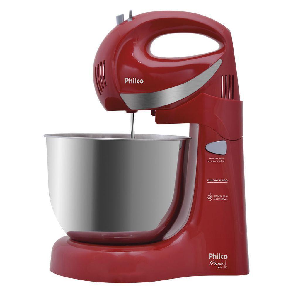 Batedeira Philco Paris Inox Vermelha 400W 110V