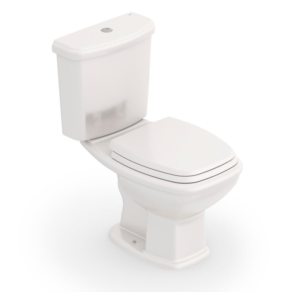 Kit Vaso Sanitário com Caixa Acoplada e Assento Soft Close Fit Plus Celite Pergamon Brilhante