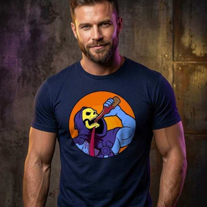 Camiseta Skeletor He-Man Feminina Vinho Estética Dark Geek Algodão Unissex Envio Imediato