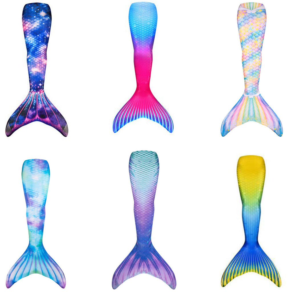 Maiô sereia para crianças, adultos, pais e filhos, cauda de peixe, roupas de sereia, pode ser Webbed, maiô colorido