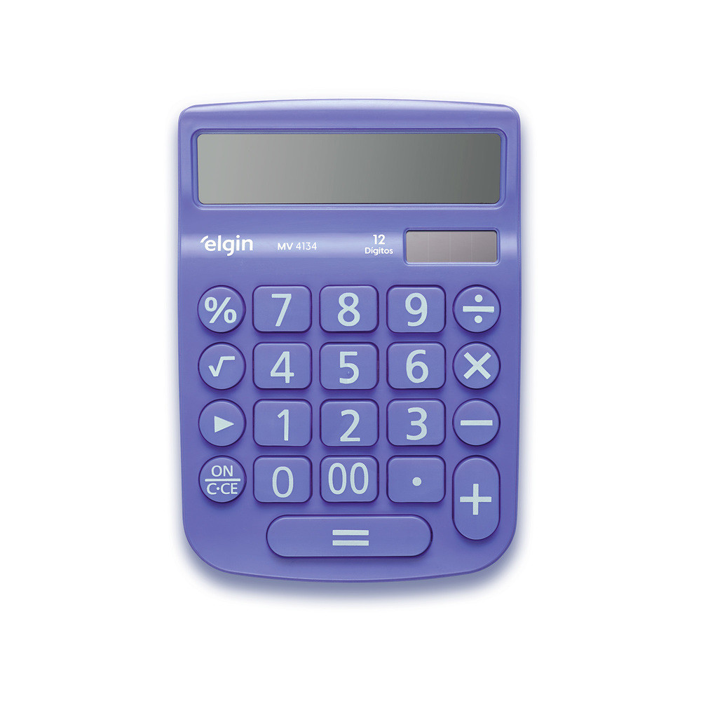 Calculadora MV4134 - 12 Dígitos Função Correção Azul
